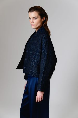 blue jacquard
